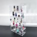 FixtureDisplays®Clear Acrylic 5 Tiers Display Rack Case Organizer Storage, Shot Glass Display Case, Removable Shelves for Home Decor, Trade Show and Store, 10.3”Wx 4.3”D x 18”H, 3.5